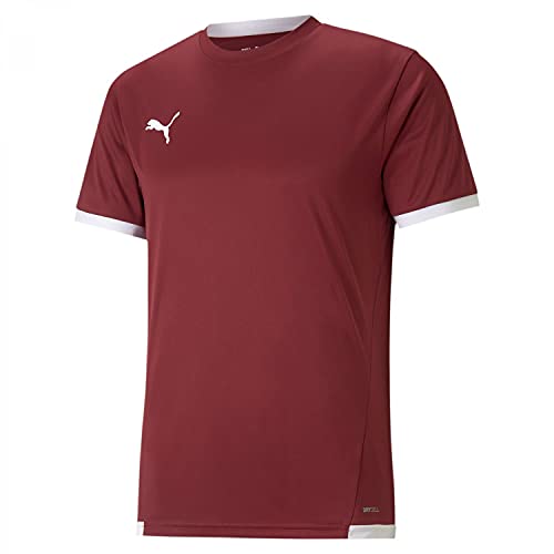 PUMA Unisex Kinder Teamliga Jersey Jr Shirt, Cordovan-puma White, 128 EU PUMA Unisex Kinder Teamliga Jersey Jr Shirt, Cordovan-puma White, 128 EU von PUMA