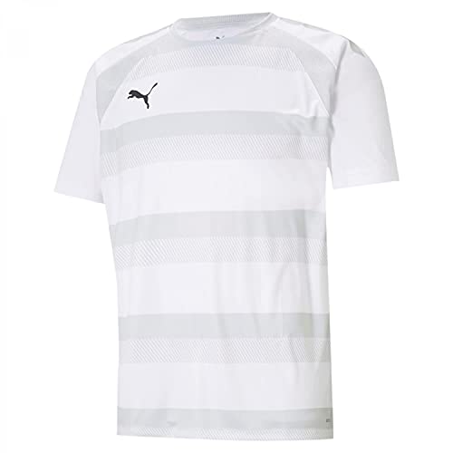 PUMA unisex-child Shirt, Puma White-Glacier Gray-Puma Black, 128 von PUMA