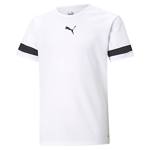 PUMA Unisex Kinder Teamrise Jersey Jr Shirt, Puma White-puma Black-puma White, 152 EU von PUMA