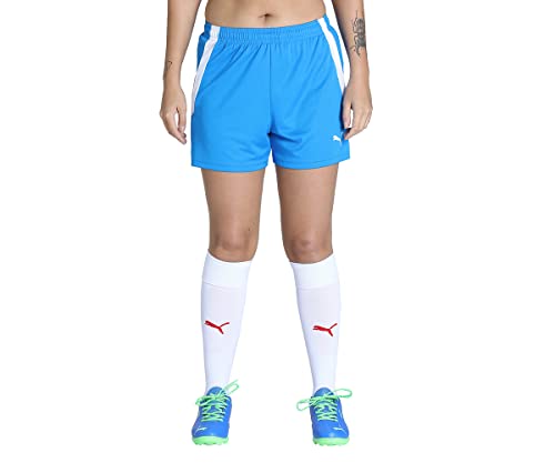 PUMA womens Shorts, Electric Blue Lemonade-Puma White, L von PUMA