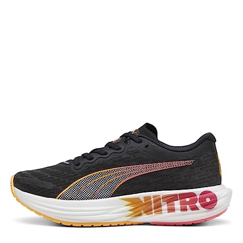 Puma Damen Deviate Nitro 2 Ff Laufschuhe Neutralschuh Puma Black/Sun Stream/Sunset Glow - Schwarz 38 von PUMA