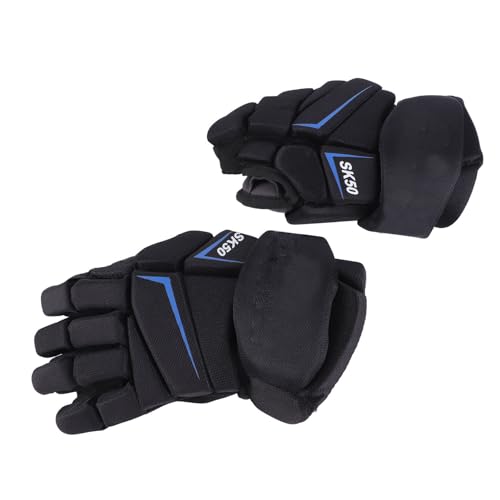 PUNELE 1-Paar-Eishockey-Handschuhe Atmungsaktiver Finger schützender hoch sitzender Nylon-Stoff Eva-Schaum-Hockey-Handschuhe für Hockeyspieler (22,86 cm / 9 Zoll) von PUNELE