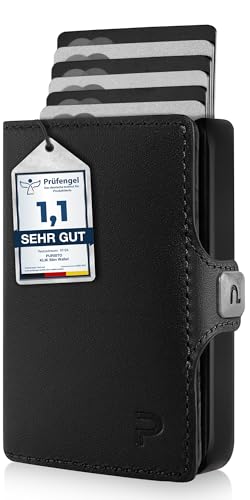 PURISTO KLIK Minimal Slim Wallet mit RFID Schutz - Kartenetui Herren Leder Mini Geldbörse Herren klein - Kreditkartenetui - Herren Portemonnaie klein - Credit Card Holder | 10-12 Karten PURISTO KLIK Minimal Slim Wallet mit RFID Schutz - Kartenetui Herren Leder Mini Geldbörse Herren klein - Kreditkartenetui - Herren Portemonnaie klein - Credit Card Holder | 10-12 Karten von PURISTO