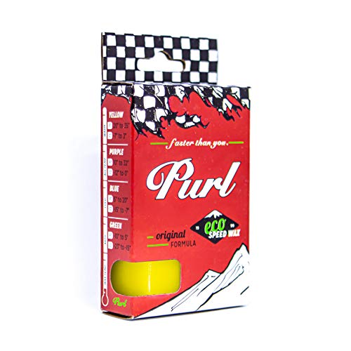 PURL - Gelbes 68 g Wachsbarren – warmes Frühlings-Ski- und Snowboard-Wachs – Wachs mit hoher Luftfeuchtigkeit – ungiftig – biologisch abbaubar – ohne Fluoros – für Snowboards und Skier PURL - Gelbes 68 g Wachsbarren – warmes Frühlings-Ski- und Snowboard-Wachs – Wachs mit hoher Luftfeuchtigkeit – ungiftig – biologisch abbaubar – ohne Fluoros – für Snowboards und Skier von PURL