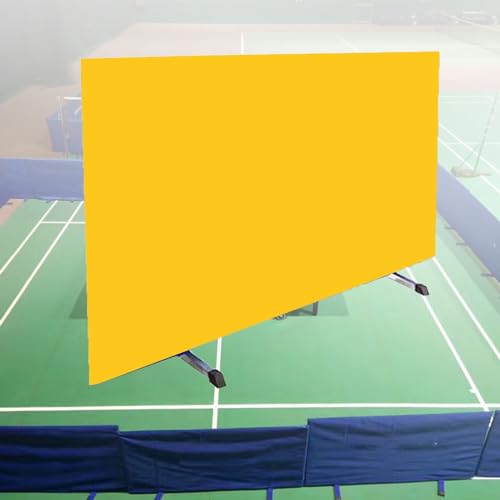 Faltbare Tischtennis-Schirmwand, Indoor-Trainingsfeldzaun, der Hindernisblöcke umgibt, in Schulen und Stadien verwendet wird, temporärer Trennschirm (sechs Farben erhältlich) (Farbe: Gelb, Größe: 140 von PWABAF