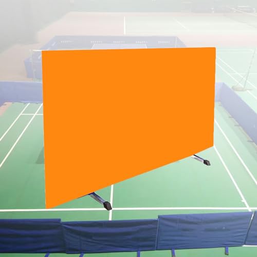 Faltbare Tischtennis-Schirmwand, Tischtennis-Trainingszaun um Hindernisblöcke, temporäre Trennwand für Bürospielplätze (sechs Farben optional) (Farbe: Orange, Größe: 140 x 75 cm, 10 Stück) von PWABAF