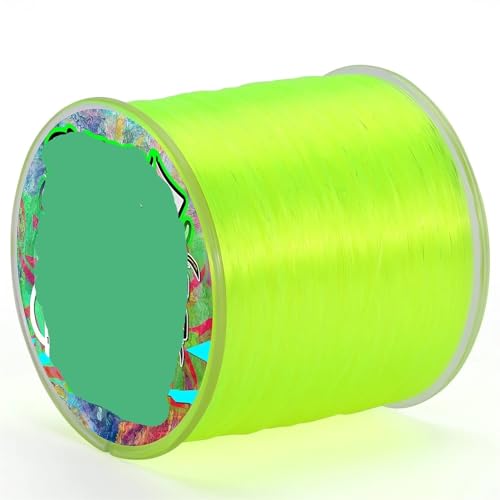 Angelschnur Angeldraht Fishing Line Nylon Fishing Line Super 500m Nylon Line Max Drag 7-38LB Fishing Line for Salt/Fresh Water Fish Line(Light Green,6.0 0.40mm 30LB) von PXAMORTEL