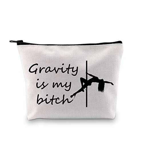 PXTIDY Gravity is My Bitch Pole Dancing Make-up-Tasche Pole Dancer Geschenke Pole Dancer Fitness Geschenk Stripper/Tänzerin Survival-Kit Reißverschlusstasche für Pole Dancing Liebhaber, beige PXTIDY Gravity is My Bitch Pole Dancing Make-up-Tasche Pole Dancer Geschenke Pole Dancer Fitness Geschenk Stripper/Tänzerin Survival-Kit Reißverschlusstasche für Pole Dancing Liebhaber, beige von PXTIDY