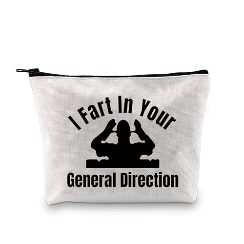 PXTIDY Monty P Make-up-Tasche, inspiriert von der TV-Serie "I Fart In Your General Direction", Monty P, französische Taunter-Fans, Geschenk, Beige, ONE SIDE, modisch von PXTIDY