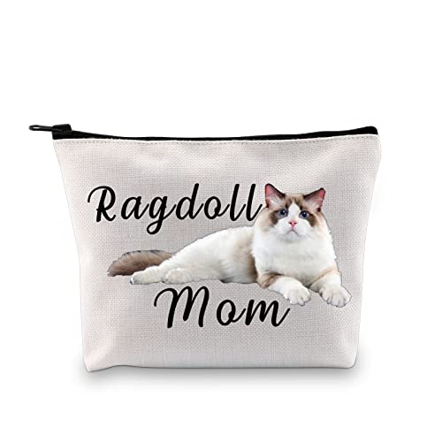 PXTIDY Ragdoll Mama Kosmetiktasche Katzenliebhaber Geschenk Katze Besitzer Reißverschluss Tasche Ragdoll Mama Kulturbeutel, beige PXTIDY Ragdoll Mama Kosmetiktasche Katzenliebhaber Geschenk Katze Besitzer Reißverschluss Tasche Ragdoll Mama Kulturbeutel, beige von PXTIDY