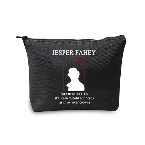 PXTIDY Six of Crows inspirierte Make-up-Tasche, Jesper Fahey, Geschenk für Scharfschützen, Ketterdam, Krähenclub, Geldbörse, Buchgeschenk, Schwarz , Einheitsgröße, Make-up-Tasche von PXTIDY