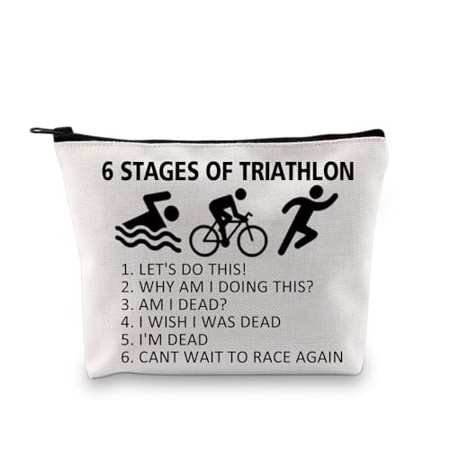 PXTIDY Triathlon Gifts Kosmetiktasche für Triathlon, Triathlon, Triathlon, Triathlet, Schwimmen, Radfahren, Laufen, Geschenk für Triathlon-Athleten, beige, Einheitsgröße PXTIDY Triathlon Gifts Kosmetiktasche für Triathlon, Triathlon, Triathlon, Triathlet, Schwimmen, Radfahren, Laufen, Geschenk für Triathlon-Athleten, beige, Einheitsgröße von PXTIDY