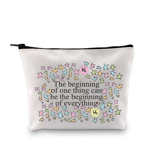 PXTIFY Heartstopper Make-up-Tasche LGBTQ Geschenk Heartstopper Merch The Beginning of One Thing Can Be The Beginning of Everything, beige, Einheitsgröße, Make-up-Tasche von PXTIDY