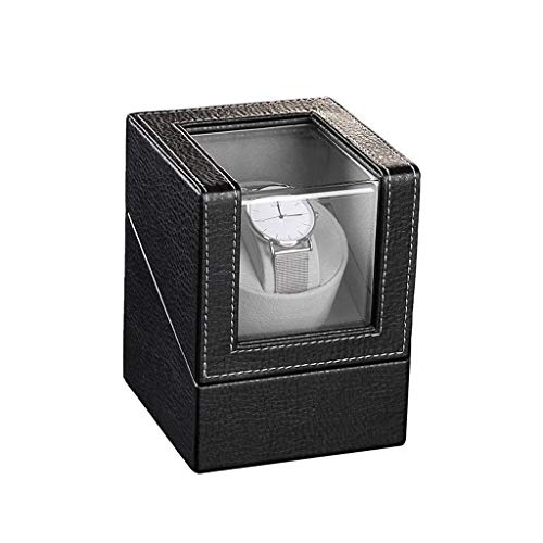 PYYLTTP Uhr Wickler Automatic Single Watch Wicker Wicking Wuhren Wickler Dust -Sof -Box Leder -Display -Box handgefertigt - schwarz/braun, brauner Uhr Wickler Innovate von PYYLTTP