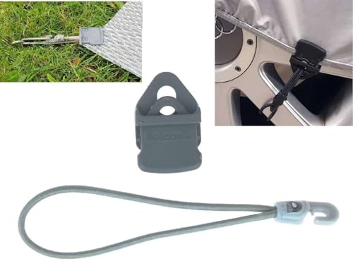Paccs 10 Stück Holdon Planenclips Mini Grau + 18 cm Ø 4 mm Spanngummi Spannfix - Planenspanner mit Bungee Gummi Paccs 10 Stück Holdon Planenclips Mini Grau + 18 cm Ø 4 mm Spanngummi Spannfix - Planenspanner mit Bungee Gummi von Paccs