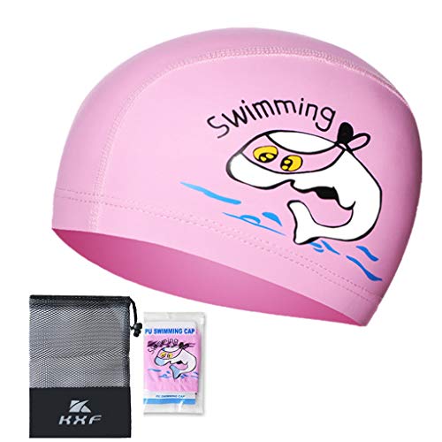 Paciffico Kinder-Badekappe, wasserdichte PU-Badekappe, elastisch mit Beschichtung und Cartoon-Muster, für Kinder / Jungen / Mädchen, Alter 3–12 Einheitsgröße rose Paciffico Kinder-Badekappe, wasserdichte PU-Badekappe, elastisch mit Beschichtung und Cartoon-Muster, für Kinder / Jungen / Mädchen, Alter 3–12 Einheitsgröße rose von KXF