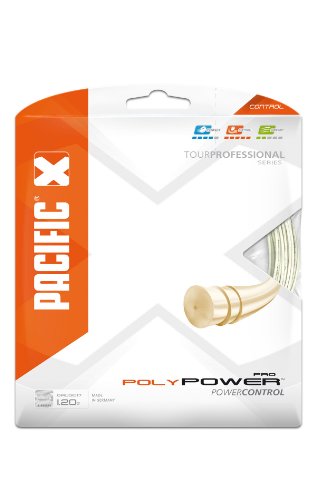 pacific Tennissaite Poly Power PRO - 12.20m-Garnitur, natur, 1.25mm/16L, PC-2057.00.00 von Pacific