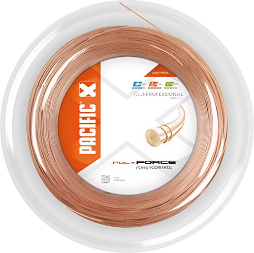 Pacific Unisex Poly Force - 200m-rolle Tennissaite, light-Orange, 1.24mm/17 EU von Pacific