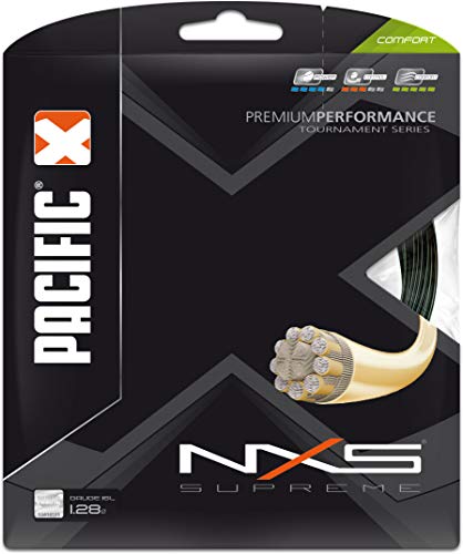 pacific Tennissaite NXS Supreme - 12.20m-Garnitur, schwarz, 1.33mm/16, PC-2105.00.12 von Pacific