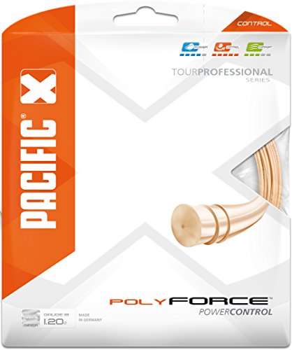 pacific Tennissaite Poly Force - 12.20m-Garnitur, light-orange, 1.20mm/18, PC-2070.00.50 von Pacific