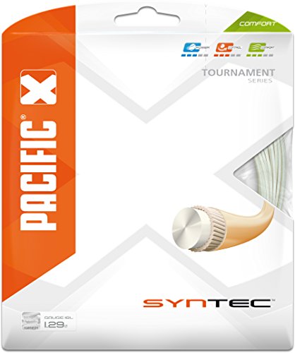 pacific Tennissaite Syntec - 12.20m-Garnitur, Weiß, 1.29mm/16L, PC-2262.00.11 von Pacific