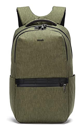 Pacsafe Metrosafe X Anti-Diebstahl-Rucksack für Herren, 25 l, mit gepolsterter Laptophülle für 38,1 cm (15 Zoll), Dienstprogramm (Grün) - 30645517 von Pacsafe