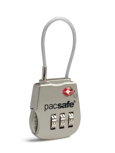 Pacsafe Prosafe 800 combination cable padlock, Gepäckschloss, 8 cm, Silver, 10250705 Pacsafe Prosafe 800 combination cable padlock, Gepäckschloss, 8 cm, Silver, 10250705 von Pacsafe
