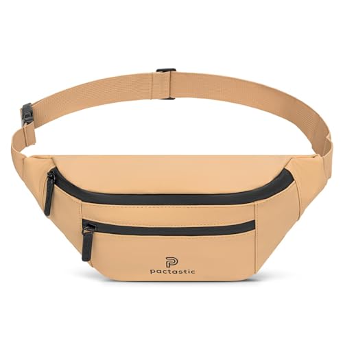 Pactastic Gürteltasche Crossover-Tasche Bauchtasche mit 3 Reißverschlussfächern | 210 Gramm leicht, aus wasserabweisendem veganen Tech-Material | 33 x 7 x 16 cm mit 4 Reißverschlussfächern Pactastic Gürteltasche Crossover-Tasche Bauchtasche mit 3 Reißverschlussfächern | 210 Gramm leicht, aus wasserabweisendem veganen Tech-Material | 33 x 7 x 16 cm mit 4 Reißverschlussfächern von Pactastic