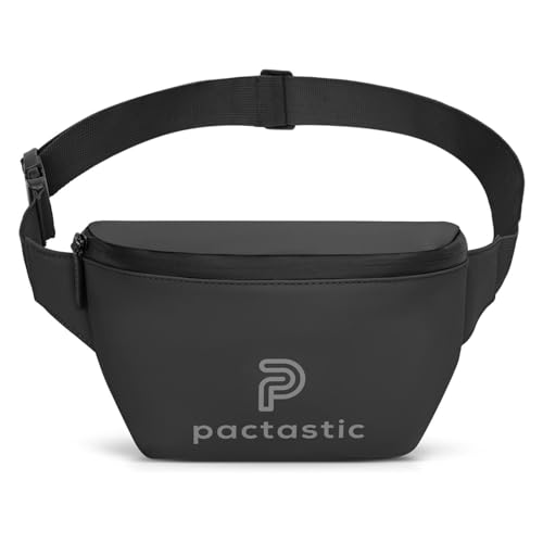 Pactastic Gürteltasche Crossover-Tasche Bauchtasche mit Reißverschlussfach | 160 gramm leichte aus wasserabweisendem veganen Tech-Material | Innentasche für Wertgegenstände 21 x 6 x 14 cm von Pactastic