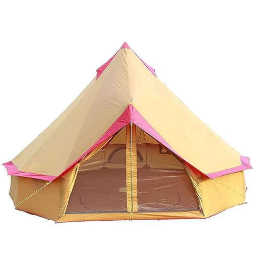 Campingzelt Jurte Große Zelte 4 Jahreszeiten Glocken Zelt 3-10 Personen Polyester Pyramidenzelt Feste Und Menschen Unterschlupf Für Wohnen Oder Freizeit von PacuM