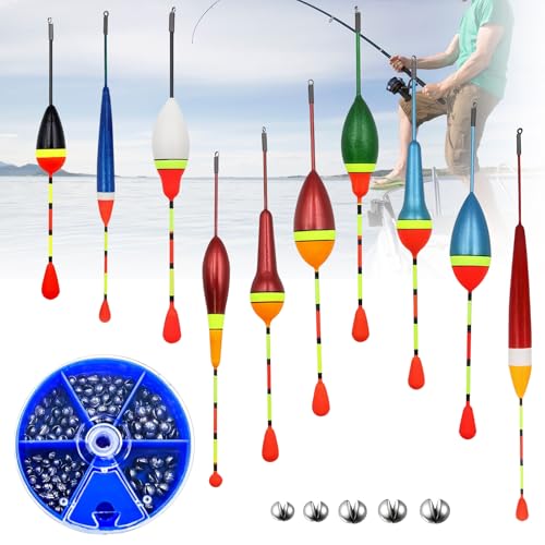 Posen Angeln Set 10 Stück Angelposen Schwimmer Schwimmer Angeln Forelle Posenset als Angelzubehör 205 Stück Fishing Lead 5 Größen Bobbers Herausnehmbare Schwimmer,für Friedfisch Pose und Forellen Posen Angeln Set 10 Stück Angelposen Schwimmer Schwimmer Angeln Forelle Posenset als Angelzubehör 205 Stück Fishing Lead 5 Größen Bobbers Herausnehmbare Schwimmer,für Friedfisch Pose und Forellen von PacuM