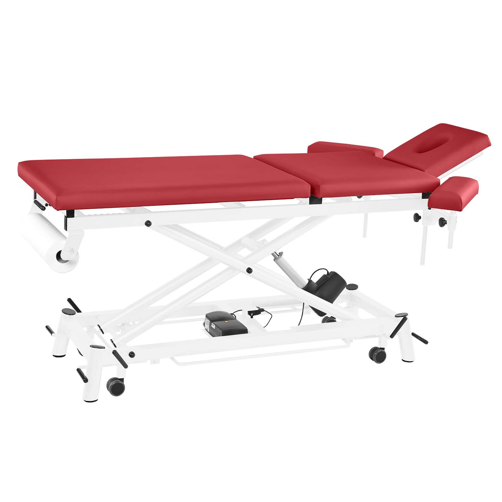 Pader Medi Tech Elektrische Therapieliege "Ecofresh", 80 cm, 3-teilig, Bordeaux, Weiß von Pader Medi Tech