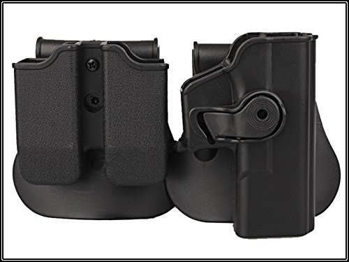 Paintball Equipment Rechte Hand Pistolenholster für Glock 17/22/31 und doppelt Magazintasche von Paintball Equipment