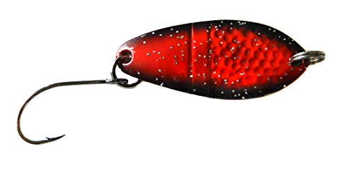 Paladin Blinker Trout Spoon 2,7g - Forellenblinker, Farbe:schwarz-rot-Glitter/silberfarben Paladin Blinker Trout Spoon 2,7g - Forellenblinker, Farbe:schwarz-rot-Glitter/silberfarben von Paladin