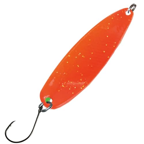 Paladin Blinker zum Forellenangeln 3,2g Trout Spoons Style Tiger, Farbe:orange-Glitter/grün-weiß-Glitter von Paladin