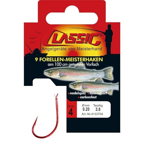 Paladin Classic Forellenhaken rot 100cm Größe 8 Paladin Classic Forellenhaken rot 100cm Größe 8 von Paladin