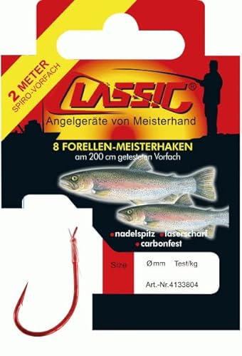 Paladin Fischhaken rot 200cm Größe 4, 8 Stück Paladin Fischhaken rot 200cm Größe 4, 8 Stück von Paladin