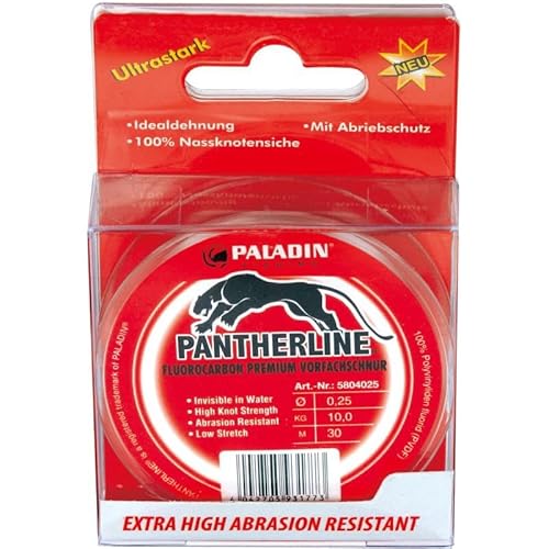 Paladin Fluorocarbon Angelschnur 30m 0,28mm 11,5kg - Vorfachschnur für Meerforellenvorfächer, Vorfach für Forelle & Barsch Paladin Fluorocarbon Angelschnur 30m 0,28mm 11,5kg - Vorfachschnur für Meerforellenvorfächer, Vorfach für Forelle & Barsch von Paladin
