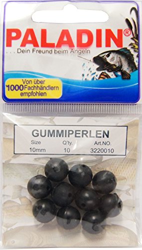 Paladin Gummiperlen Perlen Perle für Sbirulino Posen, Angelperlen für Montagen, Knotenschutz für Angelsysteme, Größe/Packungsinhalt:10mm / 10 Stück von Paladin