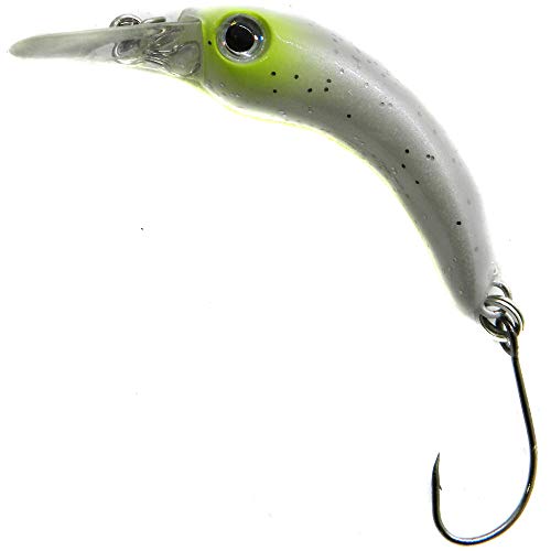 Paladin Micro Curvy Wobbler 4cm - Forellenwobbler, Farbe:weiß-Glitter von Paladin