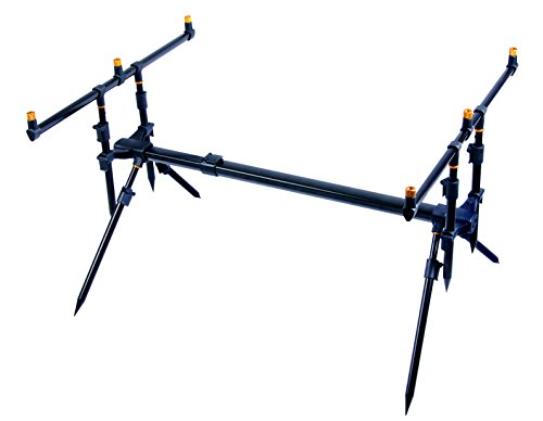 ROD POD Rutenauflage auf 120cm teleskopierbar für 3 Ruten und Transporttasche von Paladin