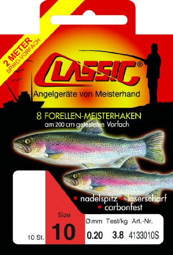 Paladin Classic 200cm Forellenhaken gebunden, Größe:6 Paladin Classic 200cm Forellenhaken gebunden, Größe:6 von Paladin