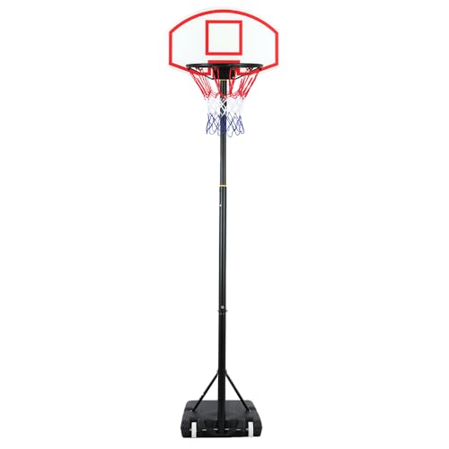 Basketballkorb im Freien, 4.9-6.9 Fuß Höhenverstellbar, Rückwand-System, 2 Räder (4.9-6.9 Fuß) (2,1 Meter) von Panana