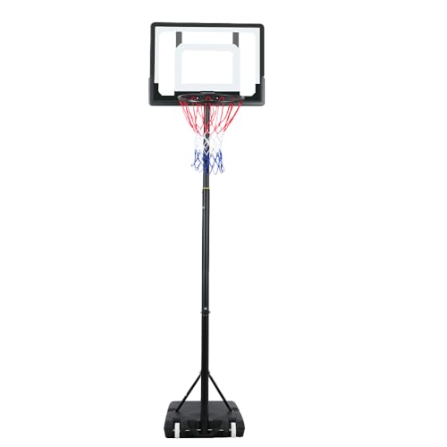 Basketballkorb im Freien, 5.5-7.5FT Fuß Höhenverstellbar, Rückwand-System, 2 Räder (5.5-7.5FT Fuß) (2,3 Meter) von Panana