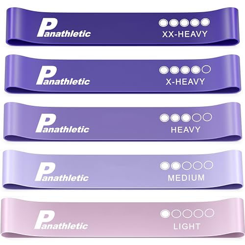 Panathletic Fitnessbänder, 5er Set – 5 Verschiedene Stärken, Übungsanleitung, eBook auf Deutsch, Tragebeutel – 5X Fitnessband, Gymnastikband, Widerstandsband Panathletic Fitnessbänder, 5er Set – 5 Verschiedene Stärken, Übungsanleitung, eBook auf Deutsch, Tragebeutel – 5X Fitnessband, Gymnastikband, Widerstandsband von Panathletic