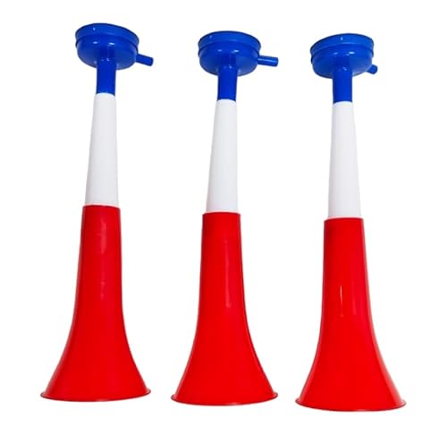 Vuvuzela Trompeten, zwei Körper, Zubehör für Fußball und Sportfeiern, lauter Lufthorn für Animation, ideal für den Transport (3 Produkte, Frankreich) von Pandiui23