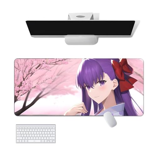 Anime Mauspad Fate/Stay Night - Matou Sakura Anime Computer Tastatur Mauspad Große Lange Weiche Gummiunterseite Rutschfeste Oberfläche Büro Schreibtischunterlage Gaming Mauspad von Pangtyus