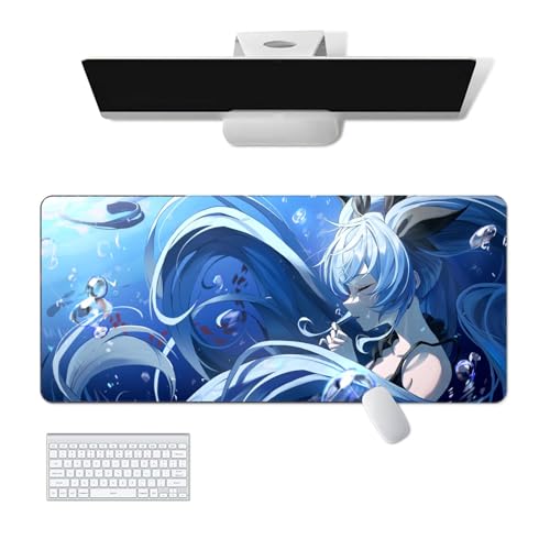 Anime Mauspad Hatsune Miku Anime Computer Tastatur Mauspad Groß Lange Weiche Gummiunterseite Rutschfeste Oberfläche Büro Schreibtischunterlage Gaming Mauspad von Pangtyus