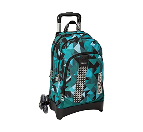 Panini Comix Schulrucksack mit abnehmbarem Trolley Flash – Comicamo – Mehrfarbig, Mehrfarbig, Casual Panini Comix Schulrucksack mit abnehmbarem Trolley Flash – Comicamo – Mehrfarbig, Mehrfarbig, Casual von COMIX
