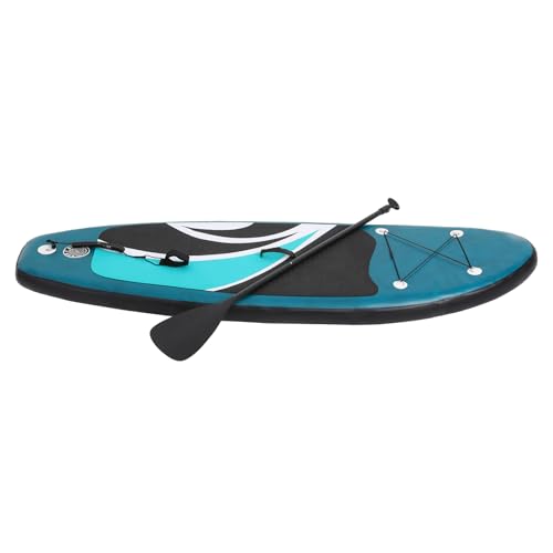 Stand Up Paddling Board Aufblasbares Stand Up Paddling Board Stabiles Design Surfboard Wassersport mit Komplettes Zubehör Tragkraft bis 150kg (Grün, 240 * 76 * 10cm) von PansyWind